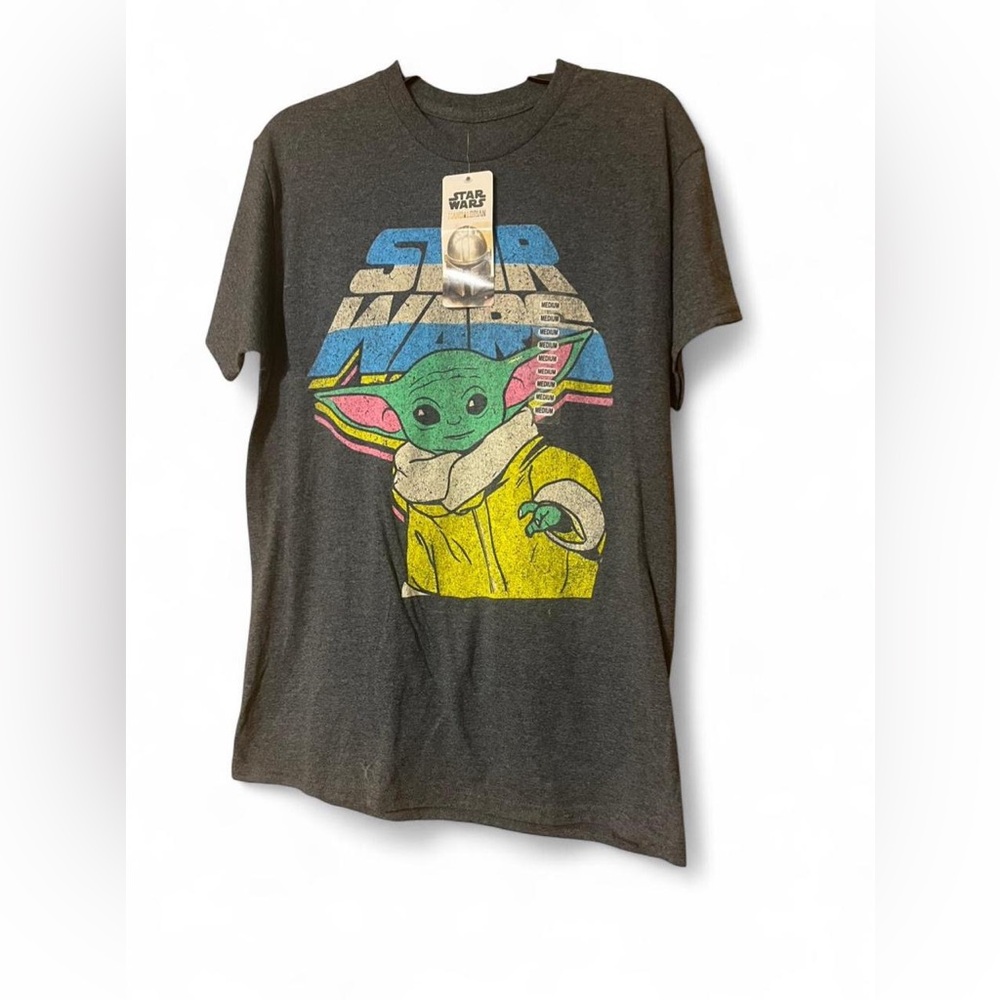 Star Wars Gray T-Shirt with Baby Yoda Design